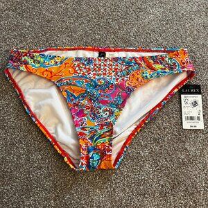 NWT Ralph Lauren colorful printed Bikini bottom size 8